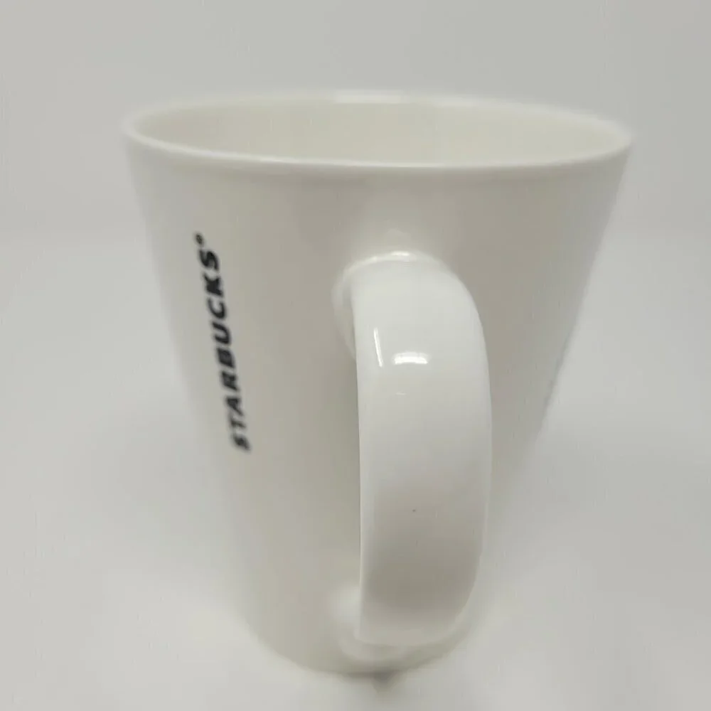 Starbucks 2016 White Coffee Mug with Iconic Green Mermaid Siren Logo